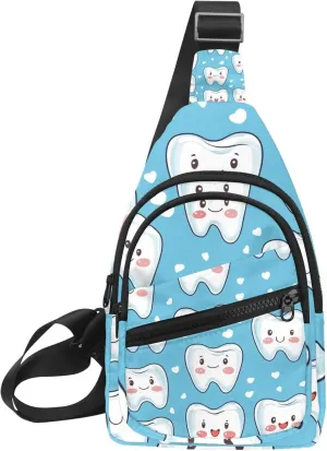 Cute Teeth Sling Backpack Bag