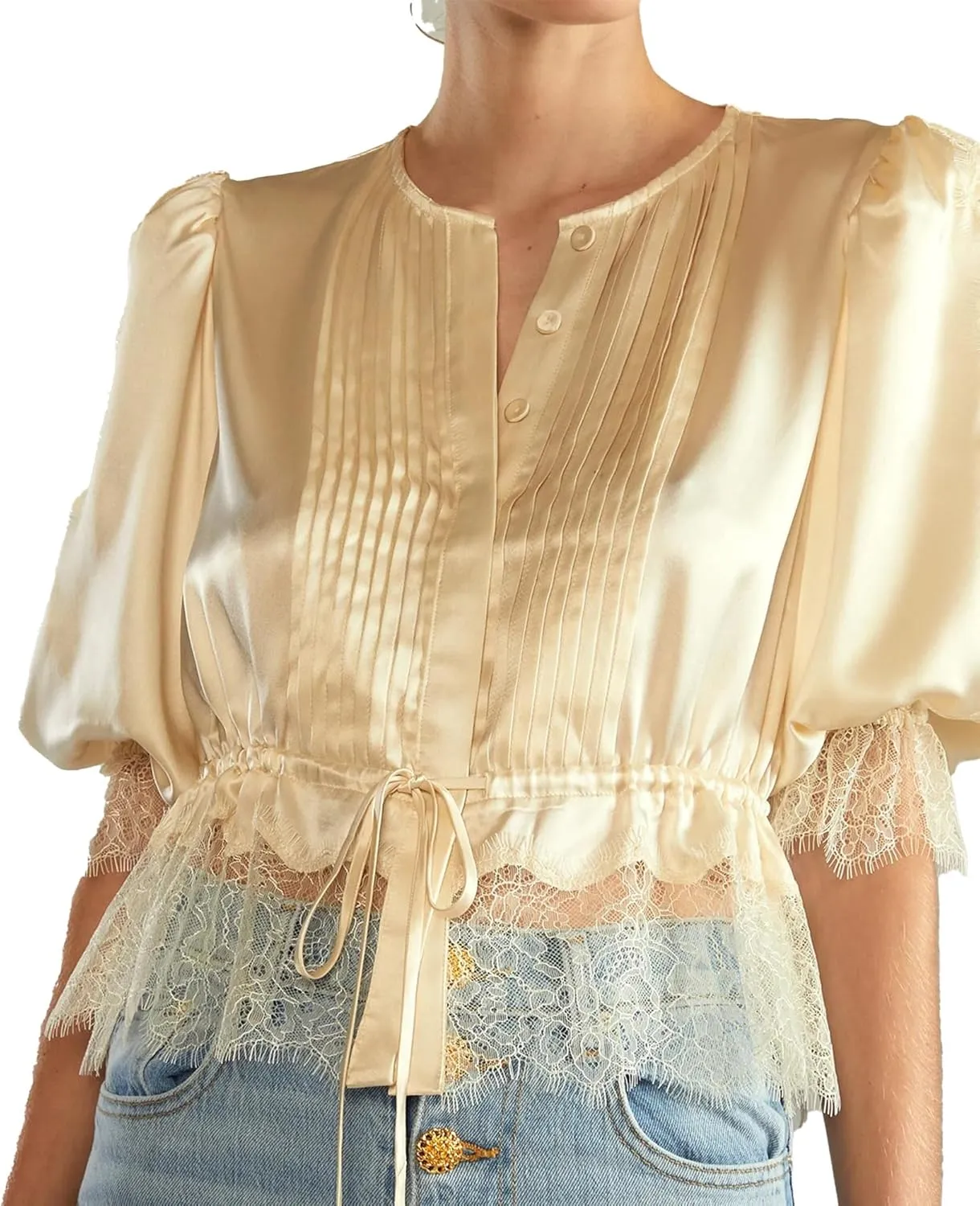 Cynthia Rowley Lure Lace Blouse
