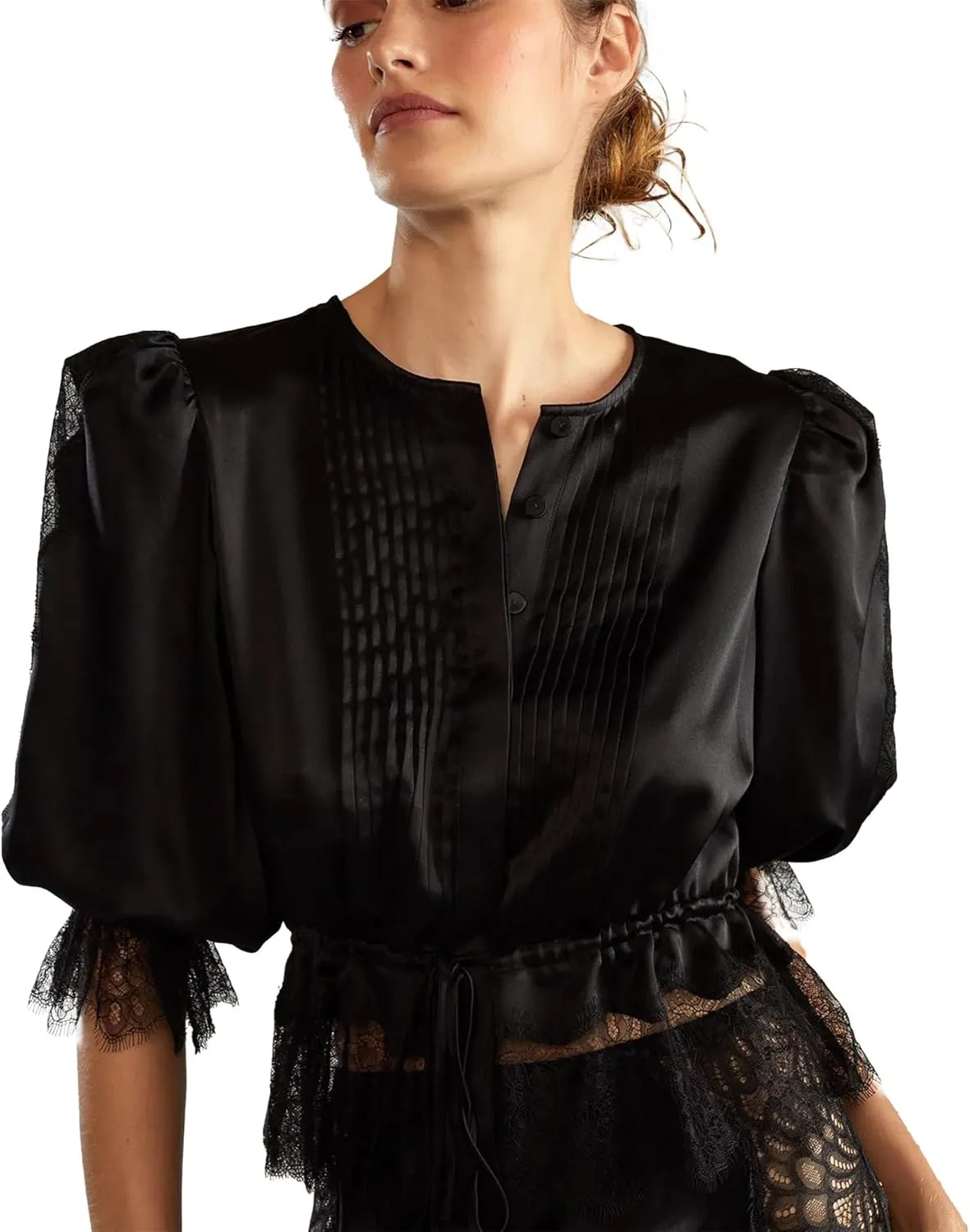 Cynthia Rowley Lure Lace Blouse