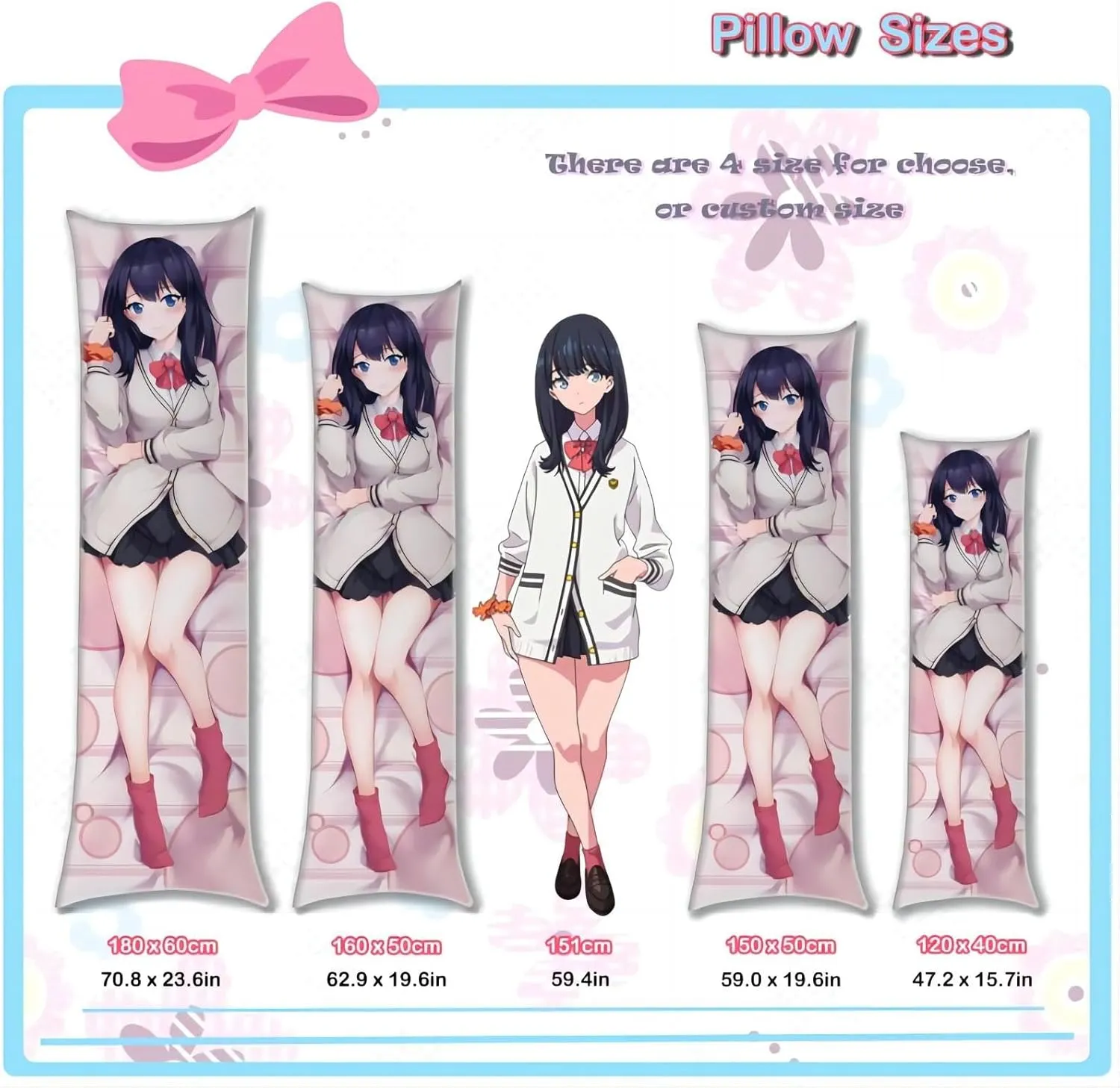 Dakimakura Azur Lane Musashi Body Pillowcase Double-Sided Printed Pillowcase Uncensored Dakimakura