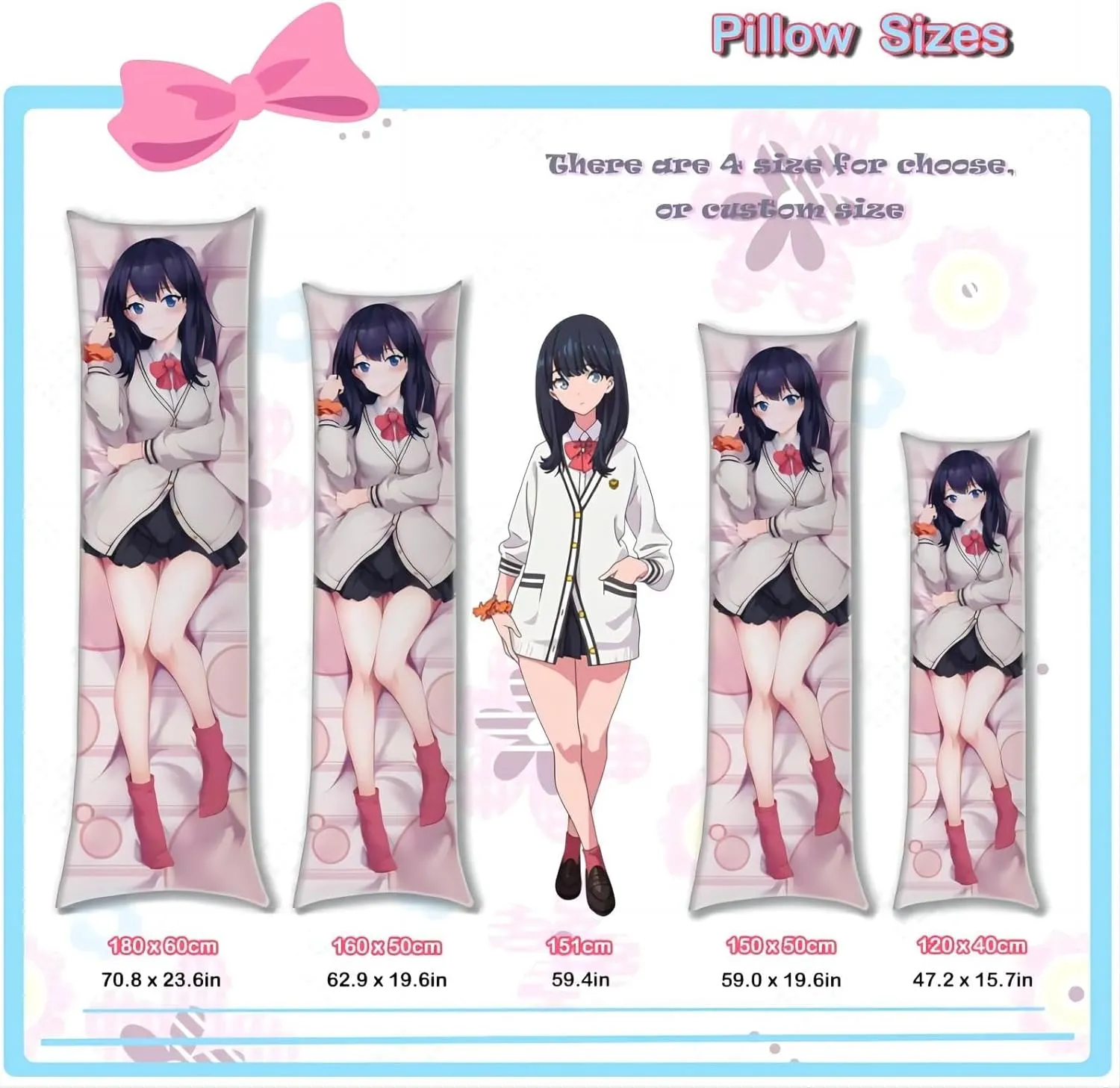 Dakimakura Azur Lane Shinano Body Pillowcase Double-Sided Printed Pillowcase Uncensored Dakimakura
