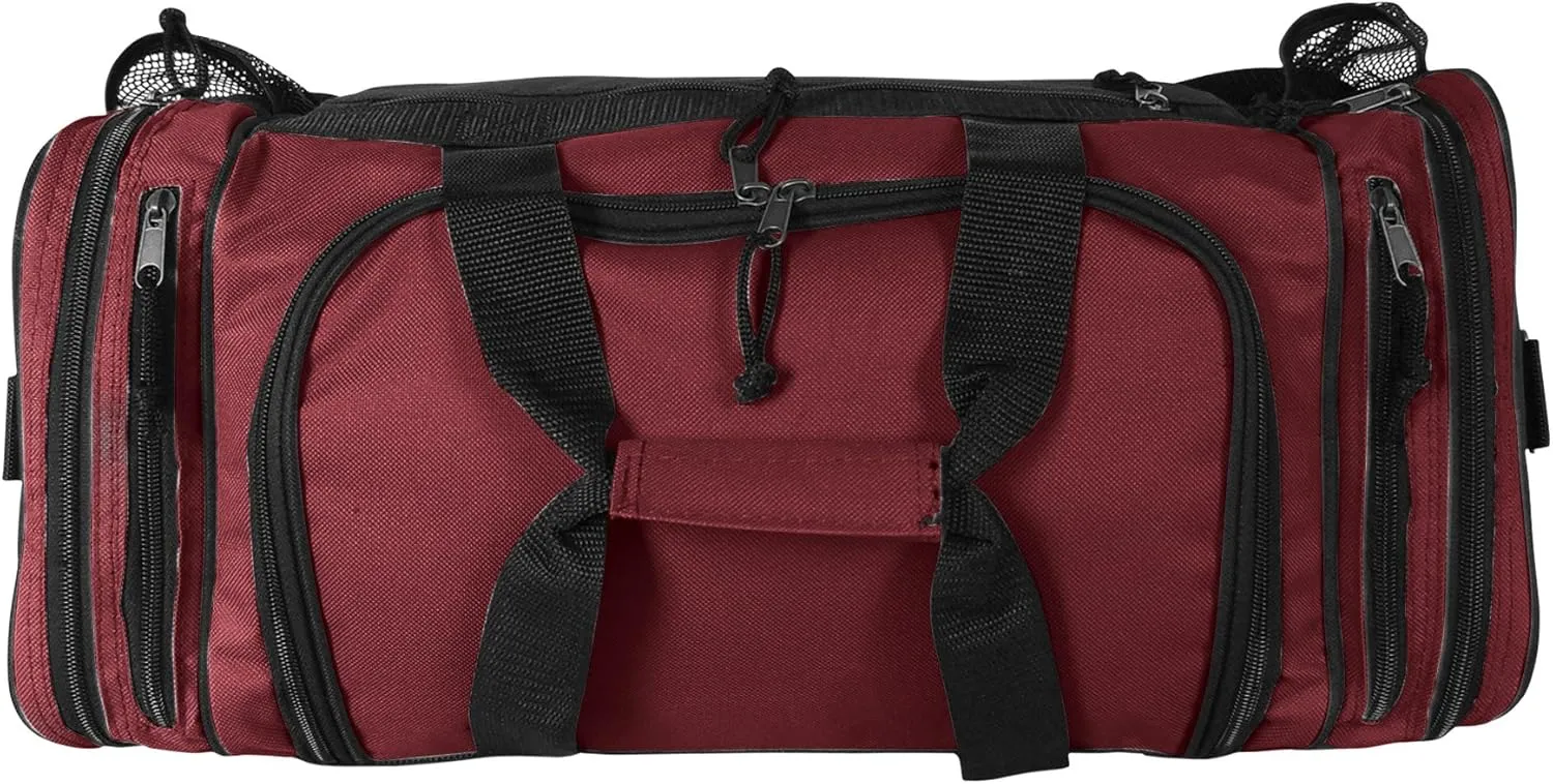DALIX 20" Sports Duffle Bag w Mesh and Valuables Pockets Travel Gym
