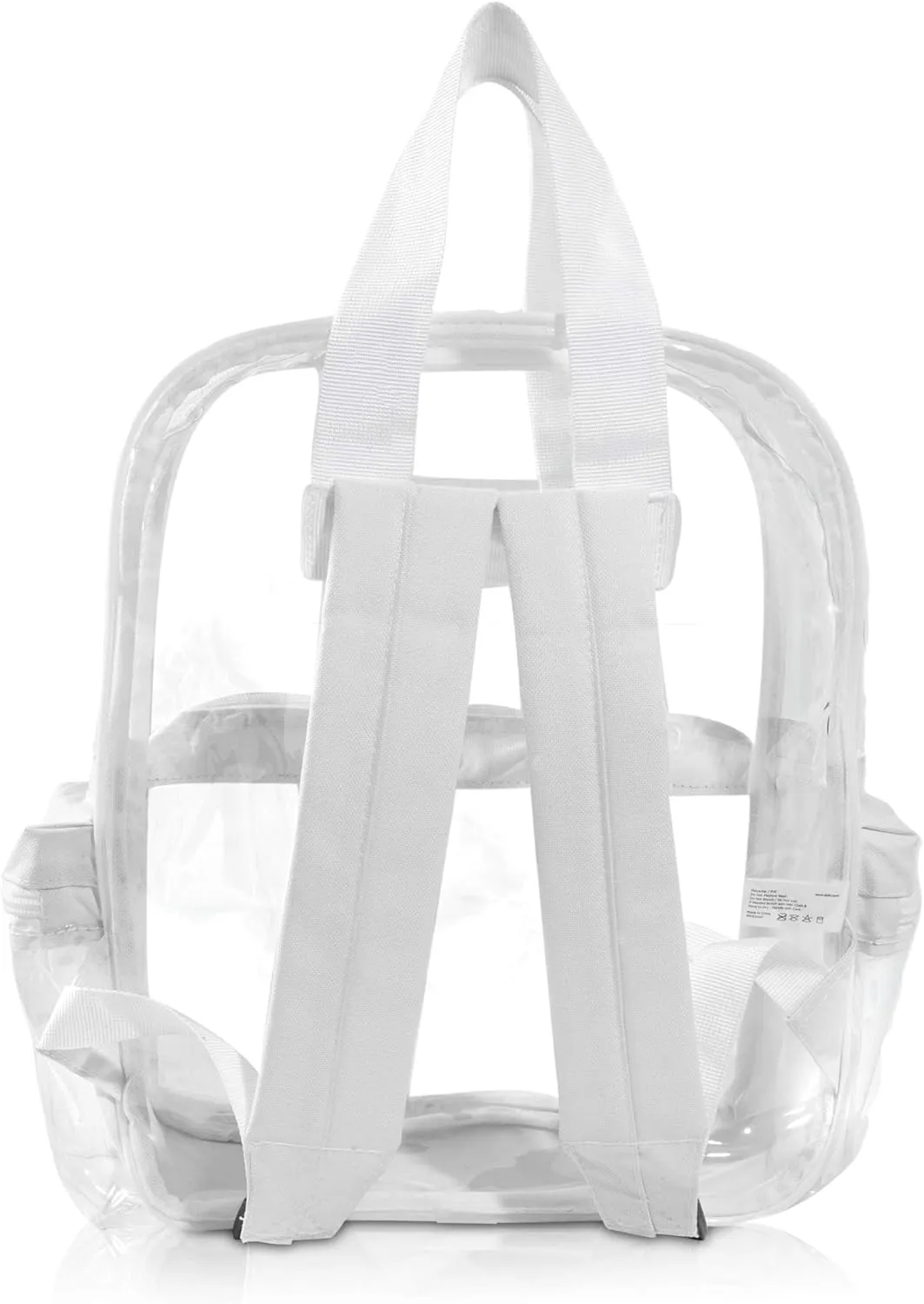 DALIX Wholesale Clear Backpacks Small Book Bags 50 Pc (White)