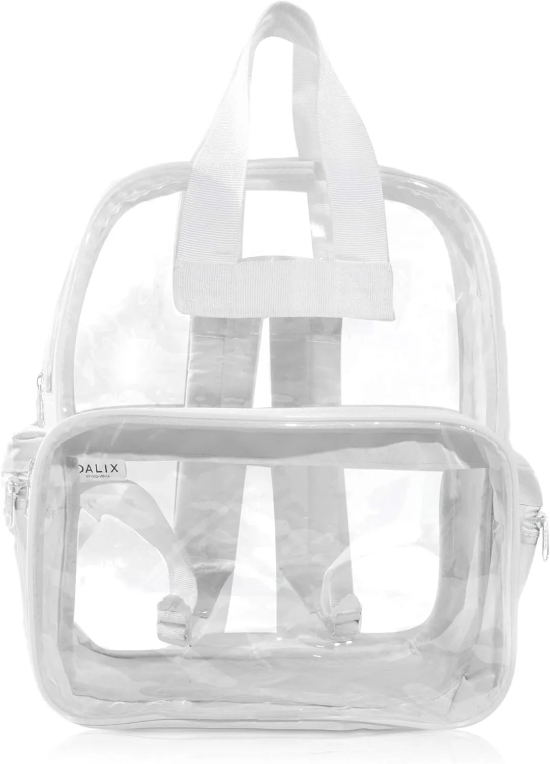 DALIX Wholesale Clear Backpacks Small Book Bags 50 Pc (White)