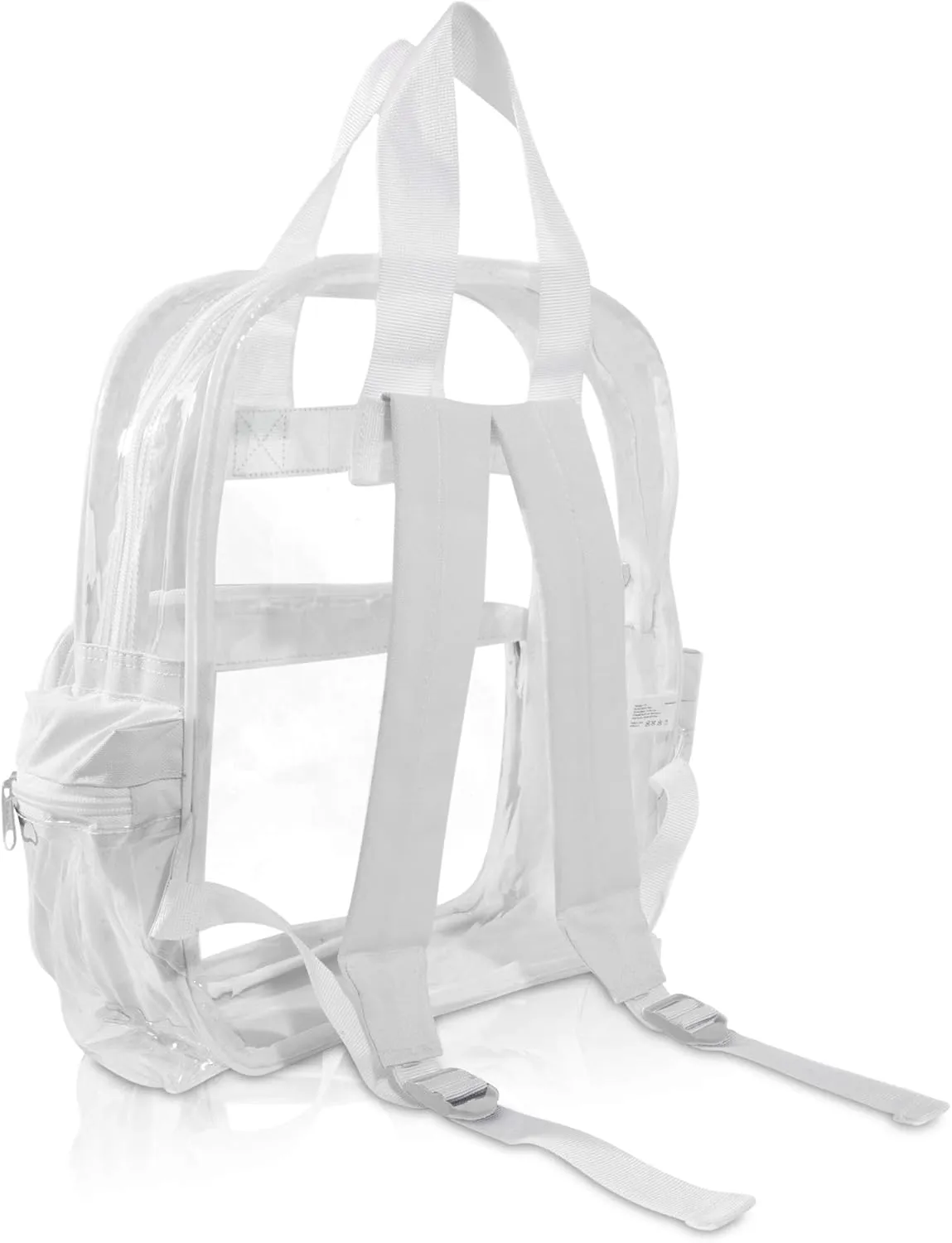 DALIX Wholesale Clear Backpacks Small Book Bags 50 Pc (White)
