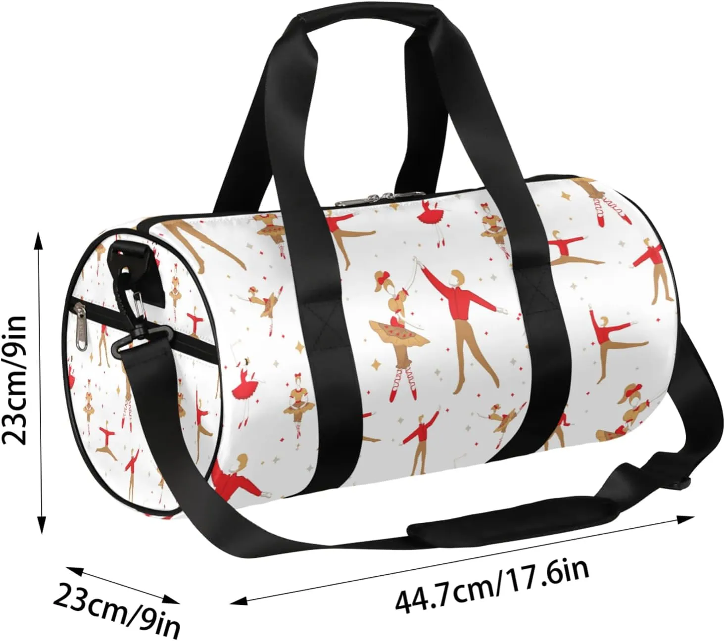 Dance Abstract Sports Gym Bag for Men Women Lightweight Travel Duffle Bag with Shoulder Strap Waterproof Carry On Weekender Overnight Bag for Travel Sports Gym