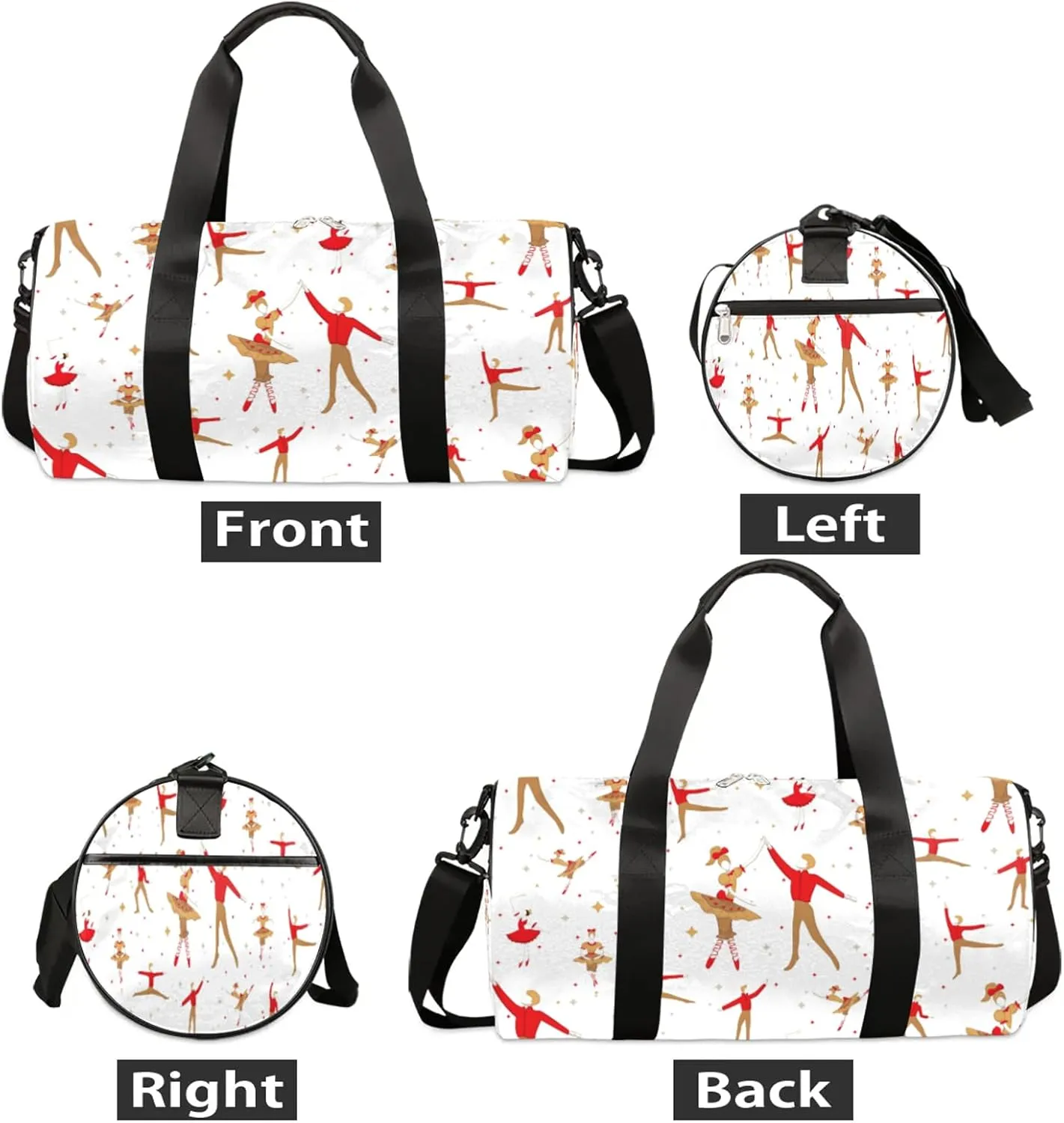 Dance Abstract Sports Gym Bag for Men Women Lightweight Travel Duffle Bag with Shoulder Strap Waterproof Carry On Weekender Overnight Bag for Travel Sports Gym