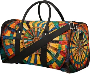 Darts Board Sports Travel Duffel Bag for Women Men Waterproof Foldable Overnight Weekender Bag Large Capacity Sports Gym Bag