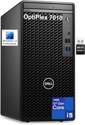 Dell OptiPlex 7010 Desktop Computer, 7000 Tower Dekstop PC, Intel Hexa-Core i5-12500 (Beat i7-11700), 32GB DDR4 RAM, 1TB PCIe SSD, DVDRW, USB WiFi Adapter, RJ-45, HDMI, DisplayPort, Windows 11 Pro