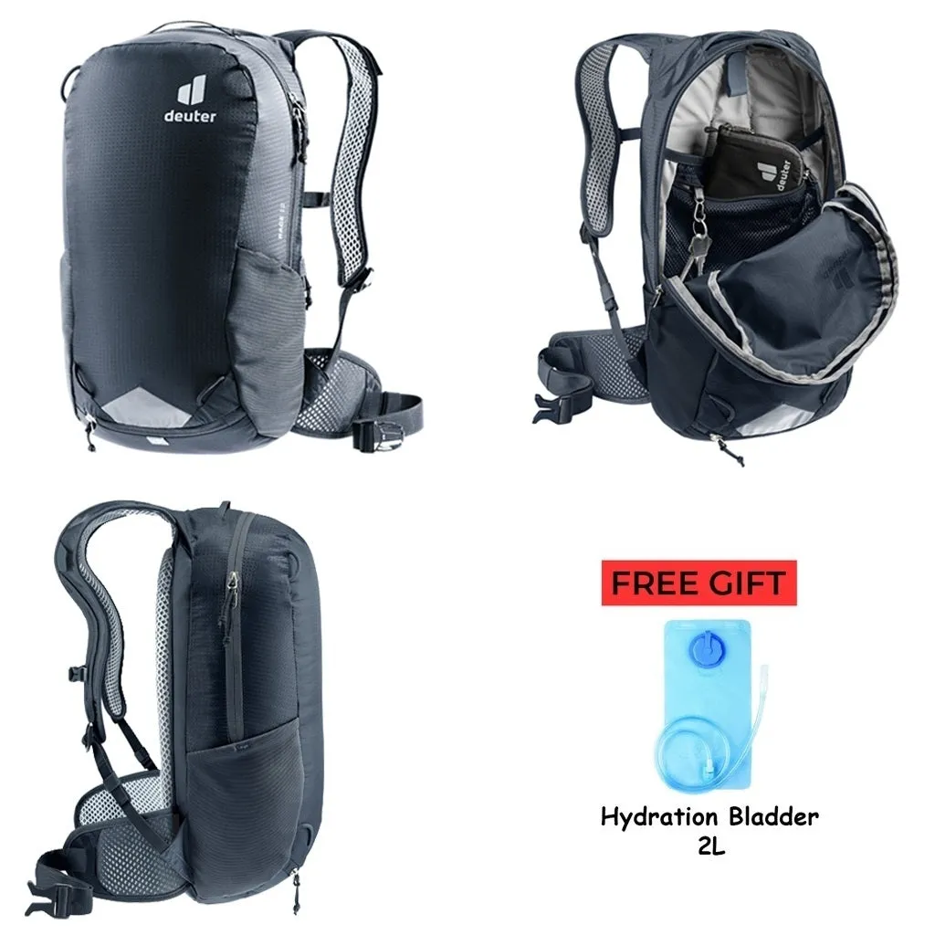 Deuter Race 12 (Black)   FREE GIFT (Hydration Bladder 2L)