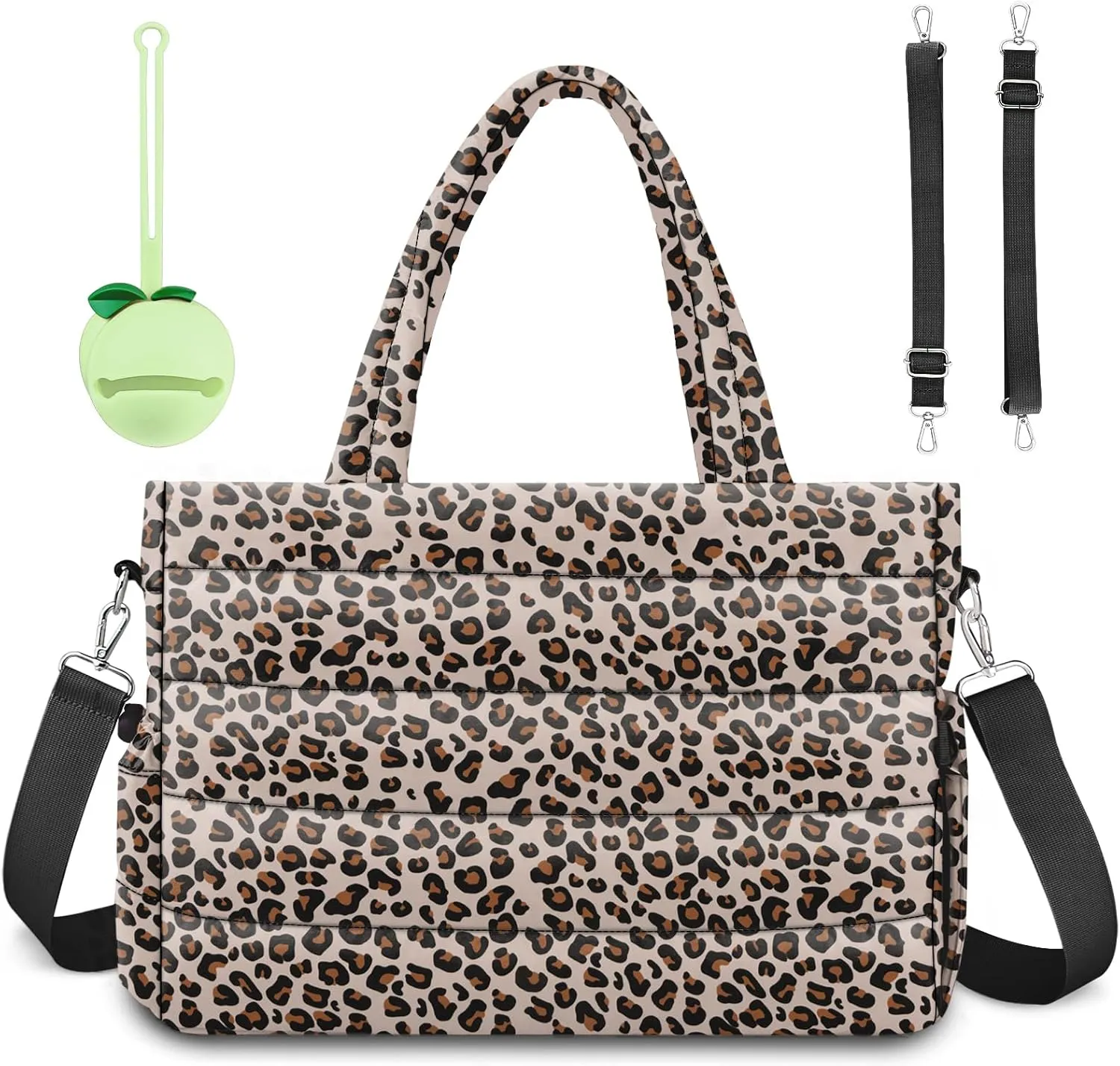 Diaper Bag Tote, Baby Diaper Tote Bags Crossbody Hospital Bag Travel Large Mommy Bag, with Silicone Pacifier Case