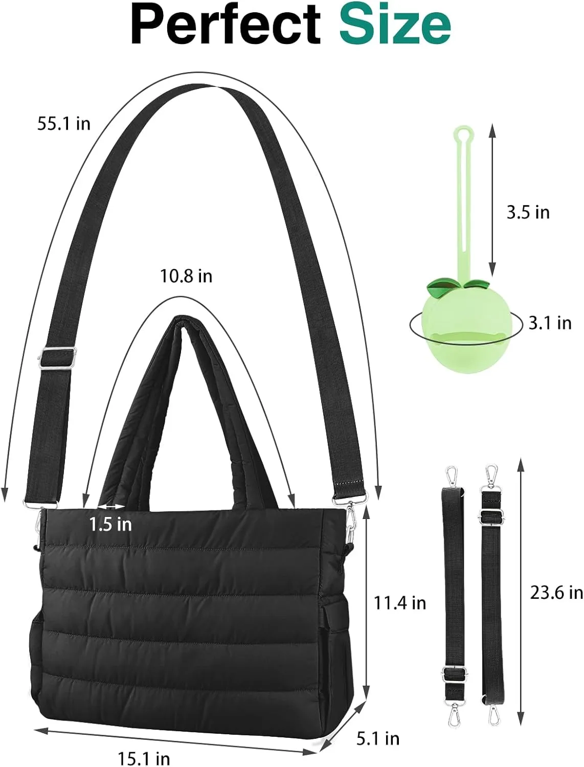 Diaper Bag Tote, Baby Diaper Tote Bags Crossbody Hospital Bag Travel Large Mommy Bag, with Silicone Pacifier Case