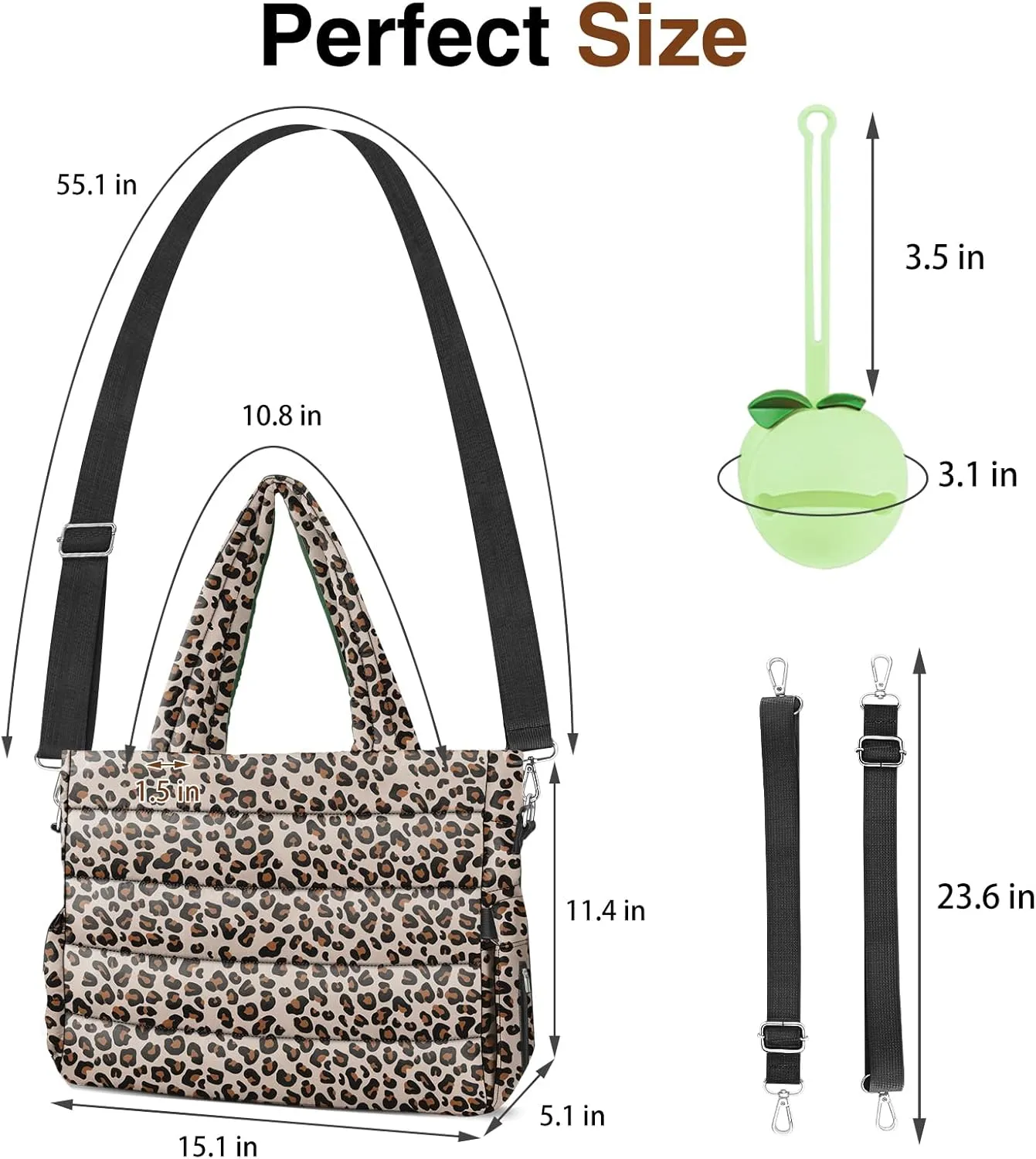 Diaper Bag Tote, Baby Diaper Tote Bags Crossbody Hospital Bag Travel Large Mommy Bag, with Silicone Pacifier Case