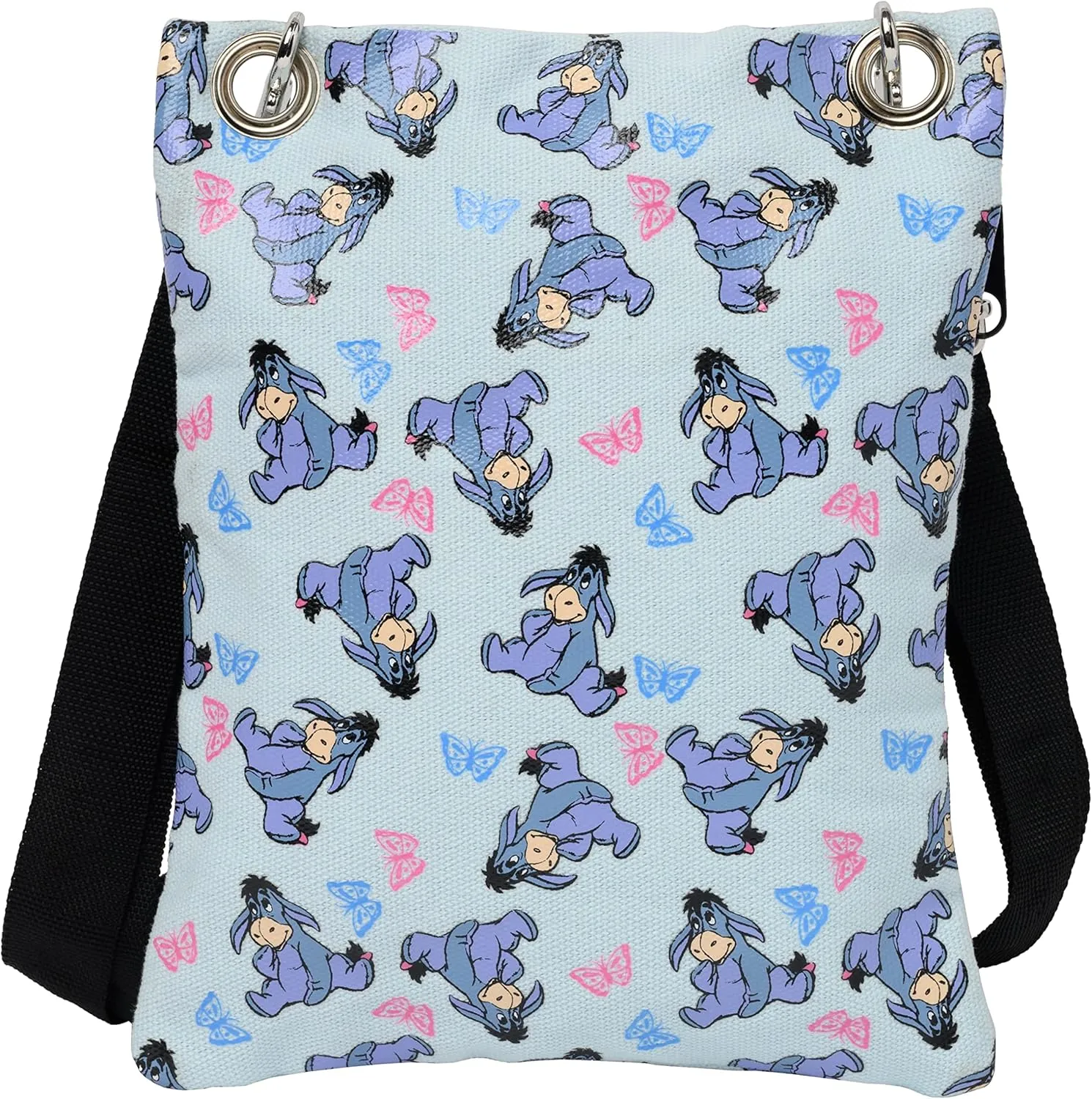 Disney Passport Bag Crossbody Travel Mickey Minnie Eeyore Stitch All Over Print