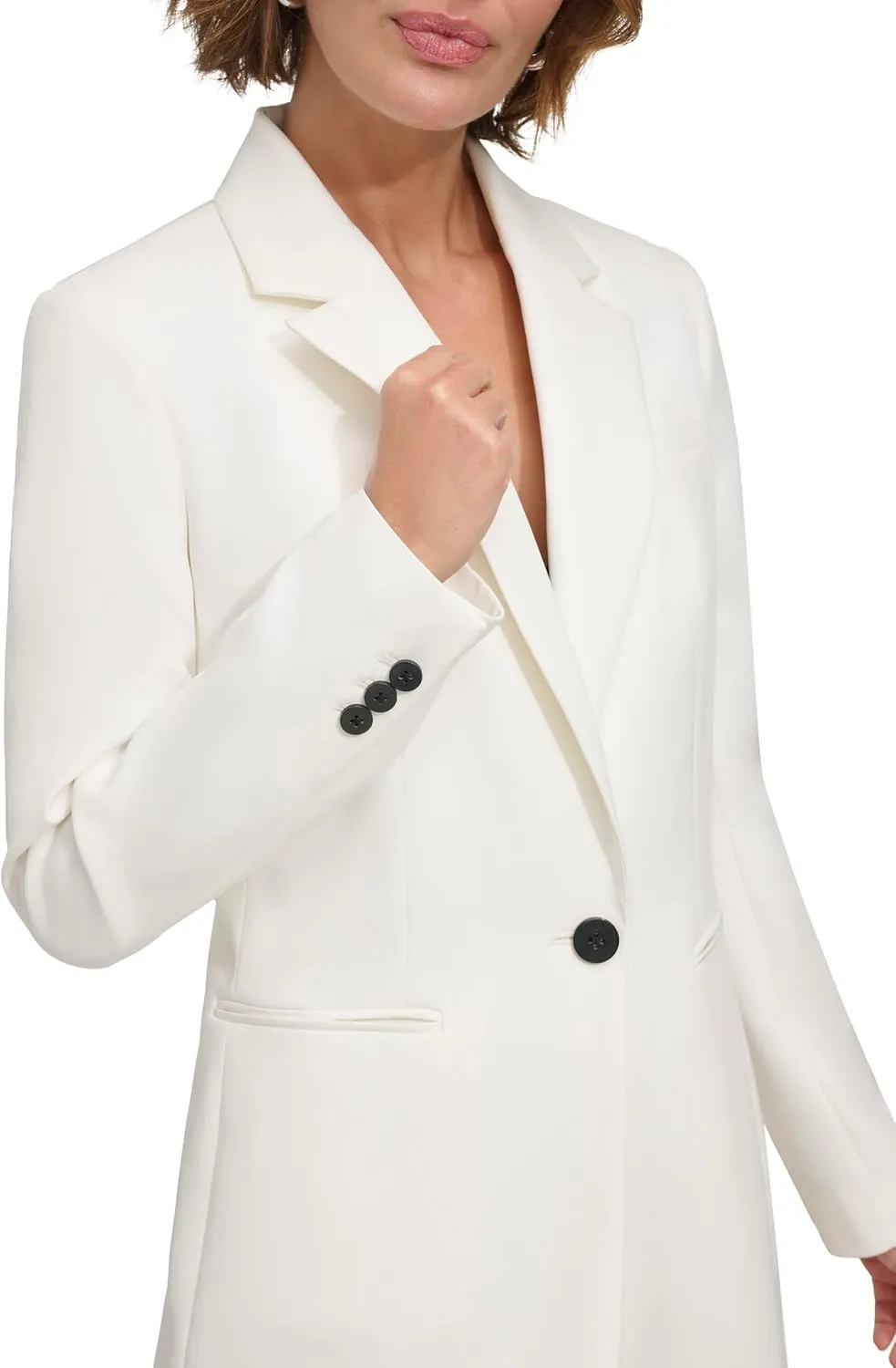 DKNY Women's Business Casual One Button Blazer