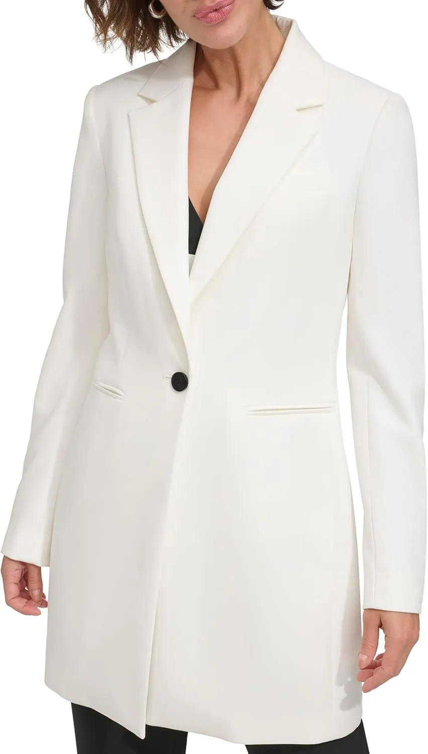 DKNY Women's Business Casual One Button Blazer