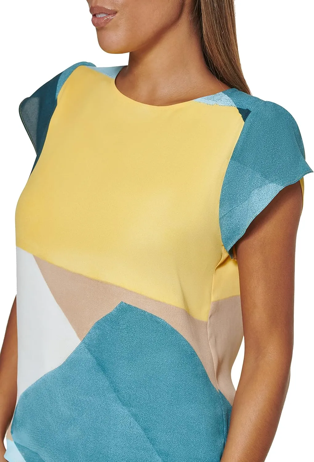 DKNY Women's Cap Sleeve Business Casual Blouse