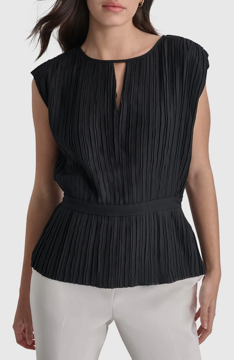 DKNY Women's Cap Sleeve Business Casual Blouse