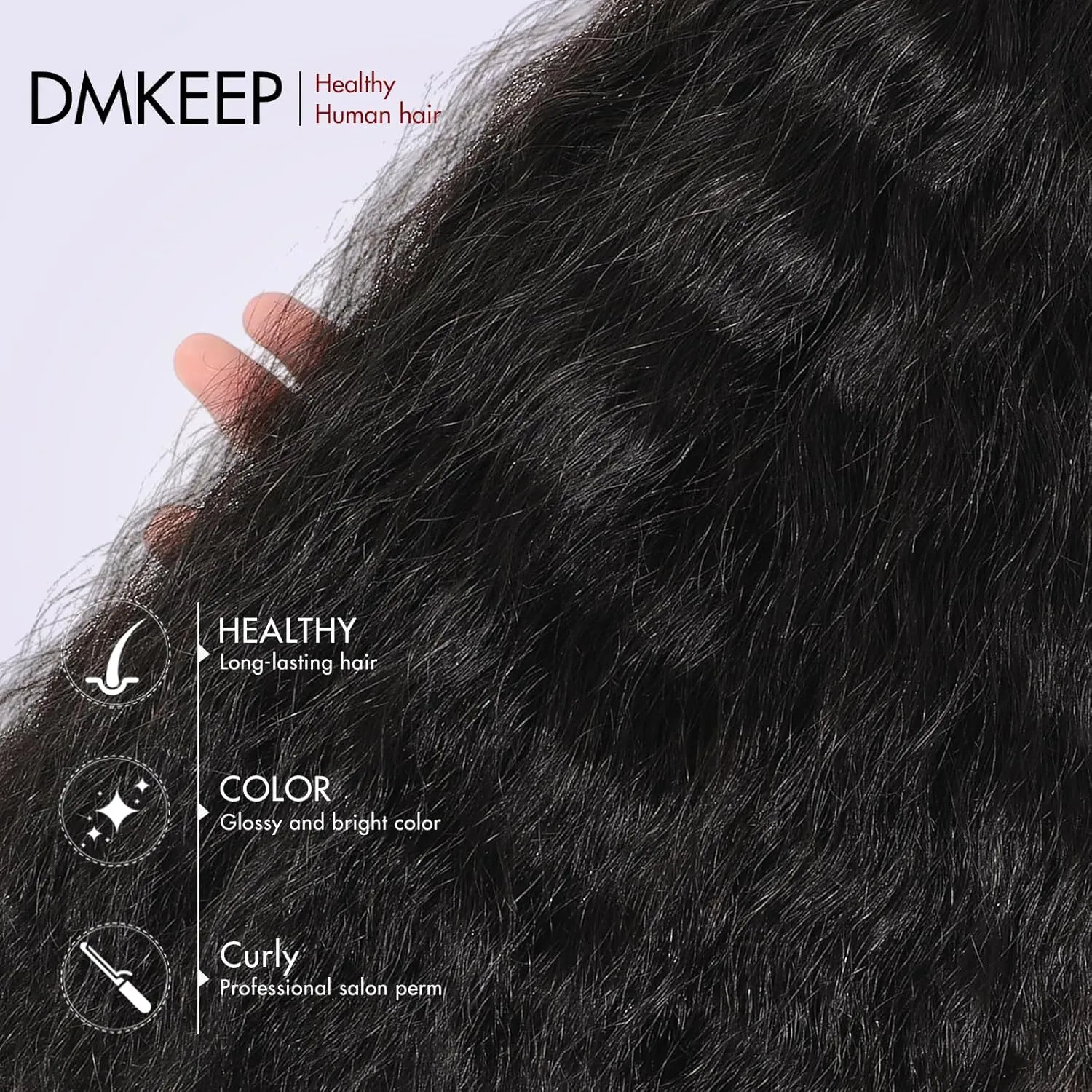 DMKEEP Top Grade Super Wave Human Braiding Hair 4 Bundles 100g Human Hair Braiding Hair No Weft Bulk Human Hair for Braiding Hair Extensions Natural Color Yaki Straight 18 Inch