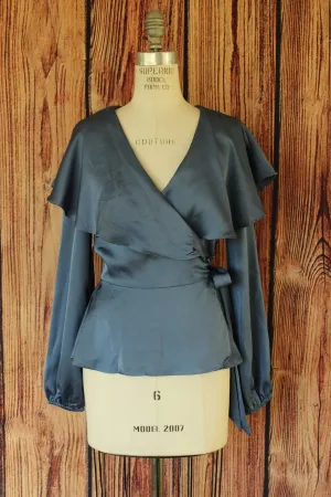 Do Be New With Tags Blue Wrap Blouse