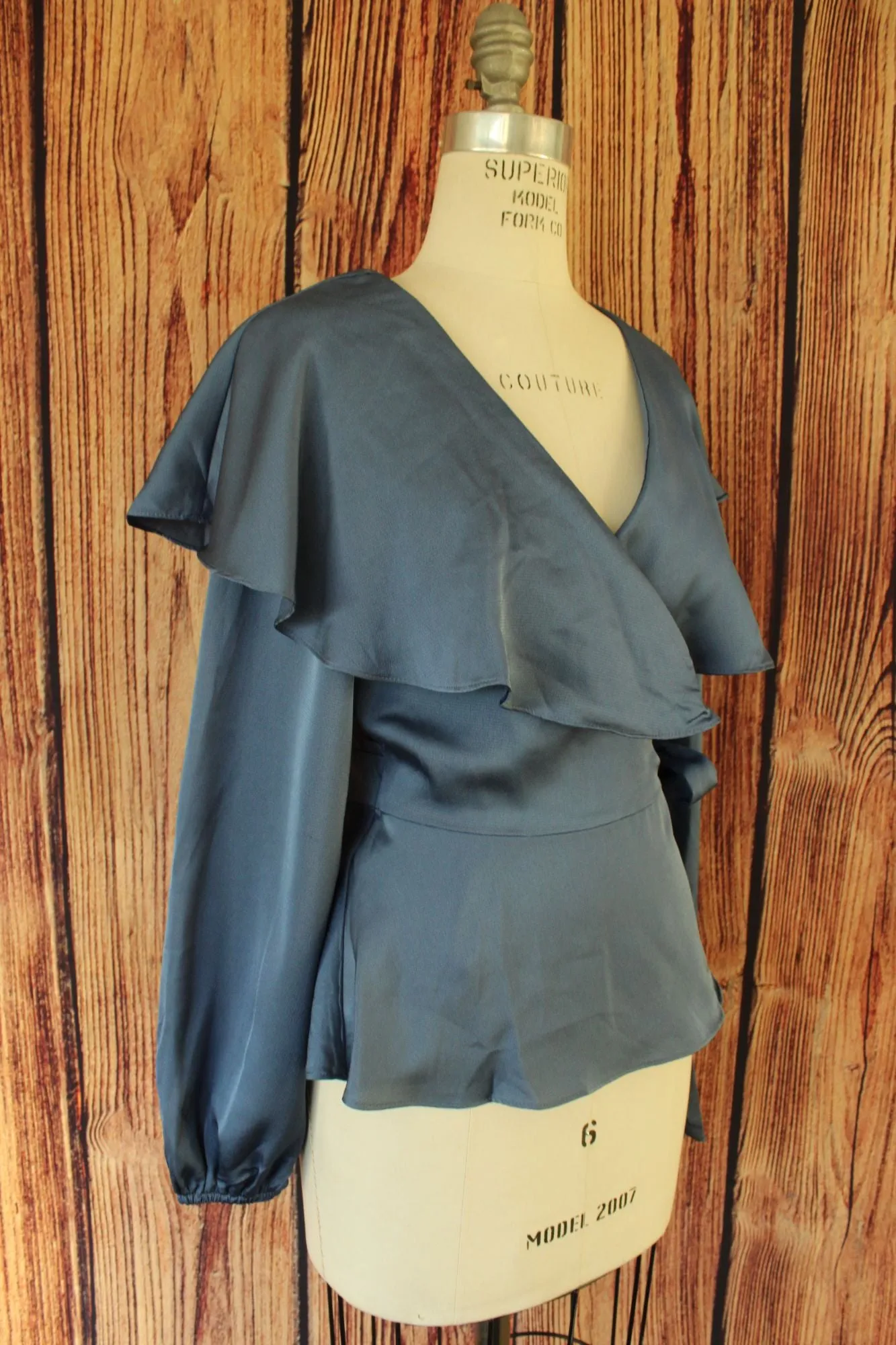 Do Be New With Tags Blue Wrap Blouse