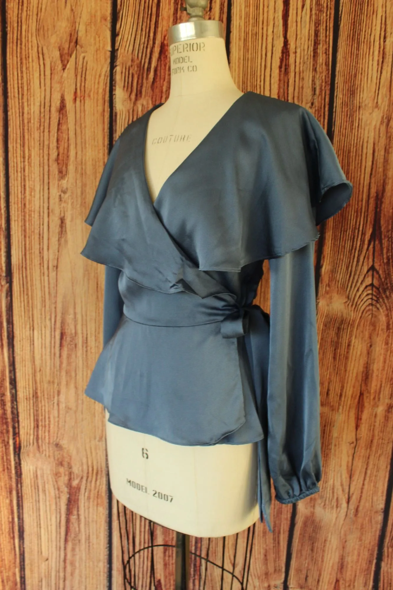 Do Be New With Tags Blue Wrap Blouse
