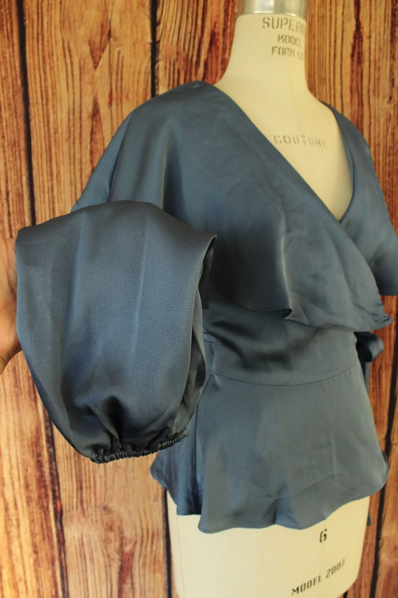 Do Be New With Tags Blue Wrap Blouse