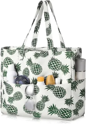 DOFOWORK Beach Bags for Women - Large Beach Bag Tote with Wet Pocket, Waterproof Sandproof with Zipper