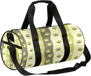 Dog Cat Paw Sports Gym Bag Duffel Bags Workout Lightweight Shoulder Weekender Bag Travel Duffel Bag for Men Women(Animal Footprints)