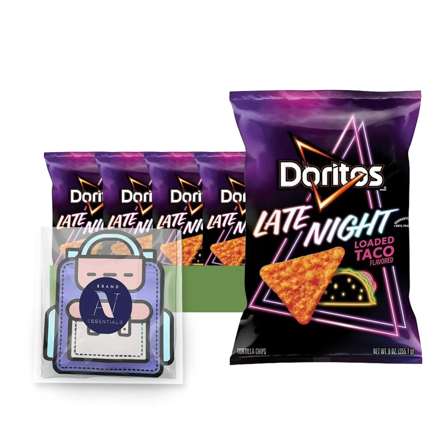 Doritos 6-Pack of Late Night Loaded Taco Flavored Tortilla Chips 9.25 oz Bag   1 Freebie by Lavinia