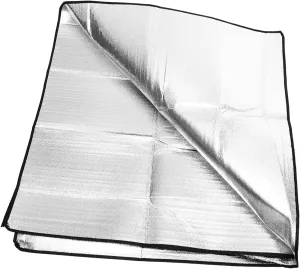 Double-Sided Aluminum Picnic Mat Portable Beach Pad for Outdoor Camping Lightweight for Family Gatherings Boys and Girls Play and Temporary Sleeping with Bag
