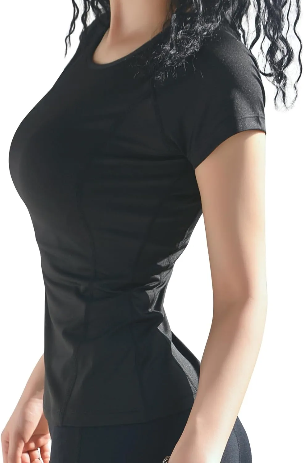 DREAM SLIM Women Long Sleeve Workout Shirts Girls Stretchy Slim Fit Yoga Gym Tops Mesh Back Running Sports Shirts …