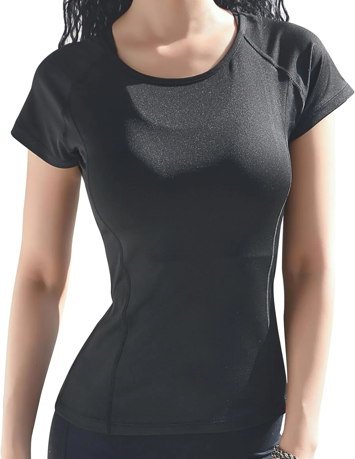 DREAM SLIM Women Long Sleeve Workout Shirts Girls Stretchy Slim Fit Yoga Gym Tops Mesh Back Running Sports Shirts …