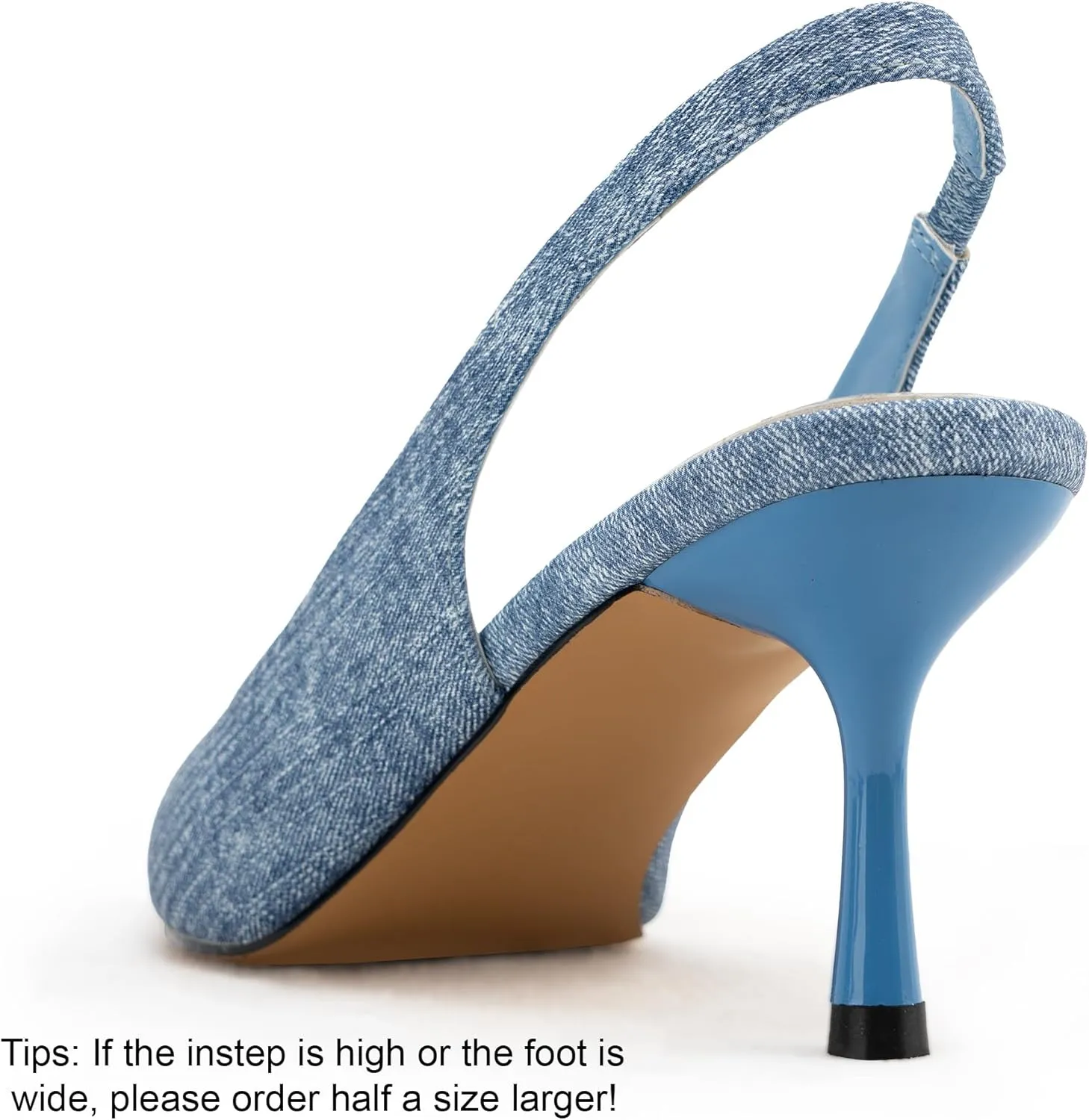 DREAMCIA Women's Pumps Slingback Heels Pointed Toe Sling Back Kitten Heels Women Metallic Slingback Pumps Bride Dresses Wedding Shoes