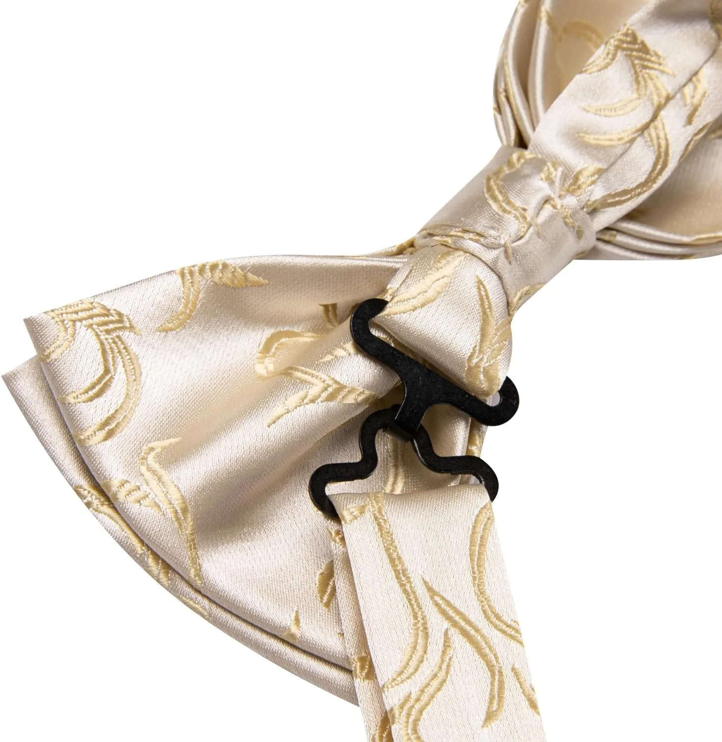 Dubulle Mens Paisley Striped Bowtie Set Pre-tied Bowtie for Men and Pocket Square Set Wedding Business