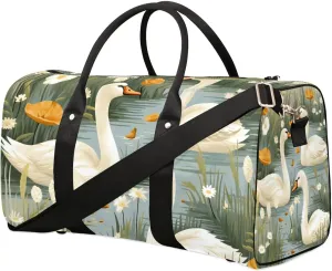 Duck Pattern Travel Duffel Bag for Women Men Waterproof Foldable Overnight Weekender Bag Large Capacity Sports Gym Bag