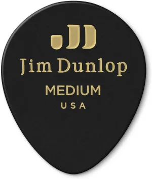 Dunlop 485R03MD Genuine Celluloid Tear Drop, 72/Bag, Black