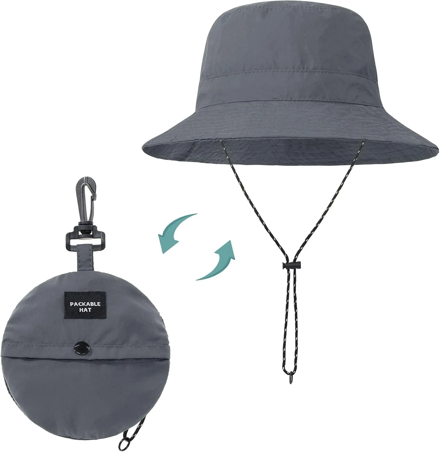 Durio Waterproof Bucket Hats for Woman UPF 50  Sun Hat UV Protection Packable Rain Hats for Women Lightweight Hiking Hat