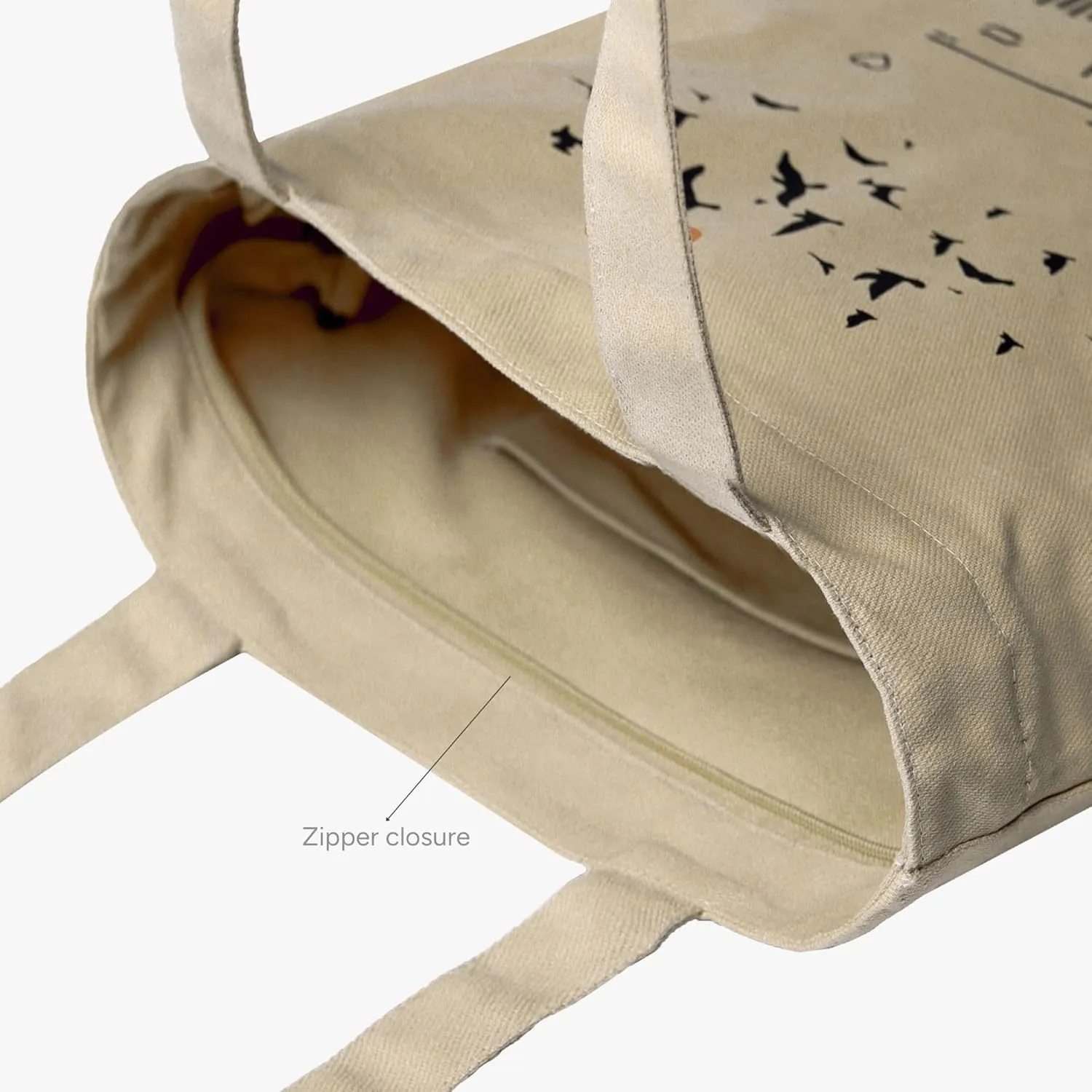Ecoright Aesthetic Tote Bag for Women, 100% Organic Canvas Tote Bag with Zipper, Premium Tote Bag for Travel, Shopping