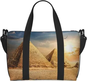 Egyptian Pyramid In Desert Hand Travel Bag For Men Women,Stylish Handheld Crossbody Travel Bag For Business Leisure Trave
