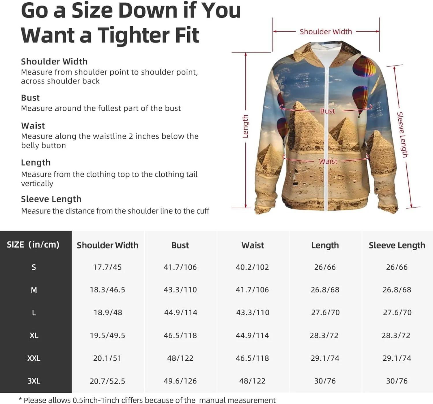 Egyptian Pyramid in Desert Print Sun Protection Hoodie Shirt Athletic Shirts Lightweight Sunscreen for Men Women