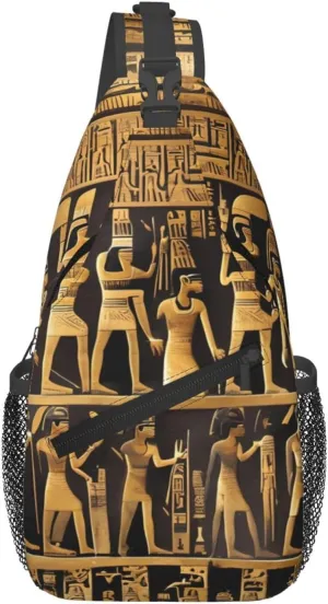 Egypts Hieroglyphics Foldie Crossbody Bag - Anti Theft Crossbody Bags and Small Sling Bags for Men and Women
