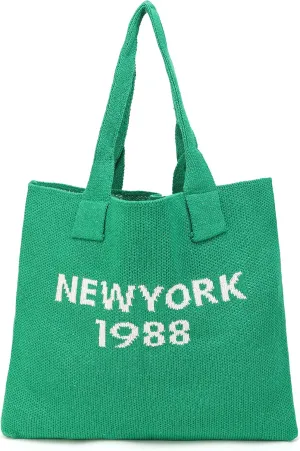 ENBEI Women's tote bags aesthetic Shoulder Handbags Hand crocheted Bags large Shoulder Shopping Bag large satchel cute Bag