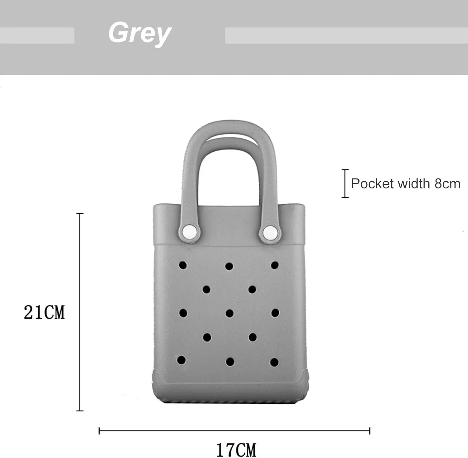 EVA Waterproof Mini Beach Tote, Bitty Rubber Travel Bags Sandproof X Small Size Handbag for Sports Gym Travel Market Outdoor