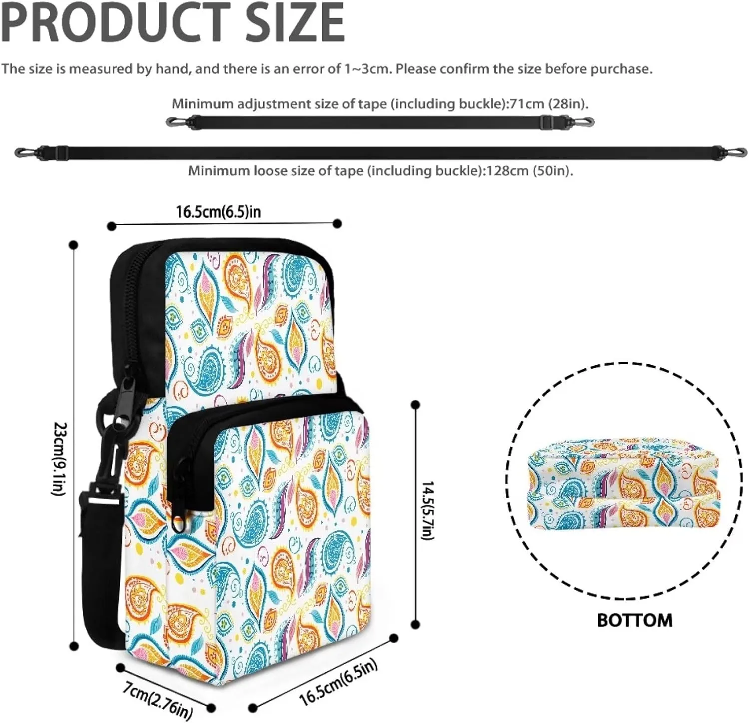 Everywhere Fanny Pack Purse Crossbody Bags Trendy with Extended Strap Fashion Sling Purse Shoulder Bag Gifts for Teenage Girls Women Men, Cashew Flower