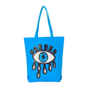 Evil Eye Bags Canvas Totes for Women Beach Bag Eco-Friendly Summer Bag Sustainable