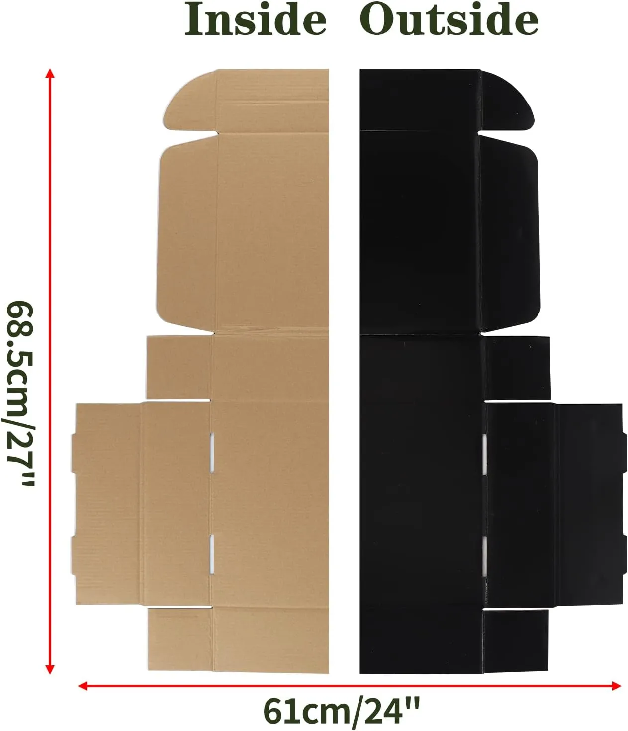 EXYGLO Shipping Cardboard Boxes for Small Business, Packing and Mailing, 12x9x3 - Pack of 20, Black