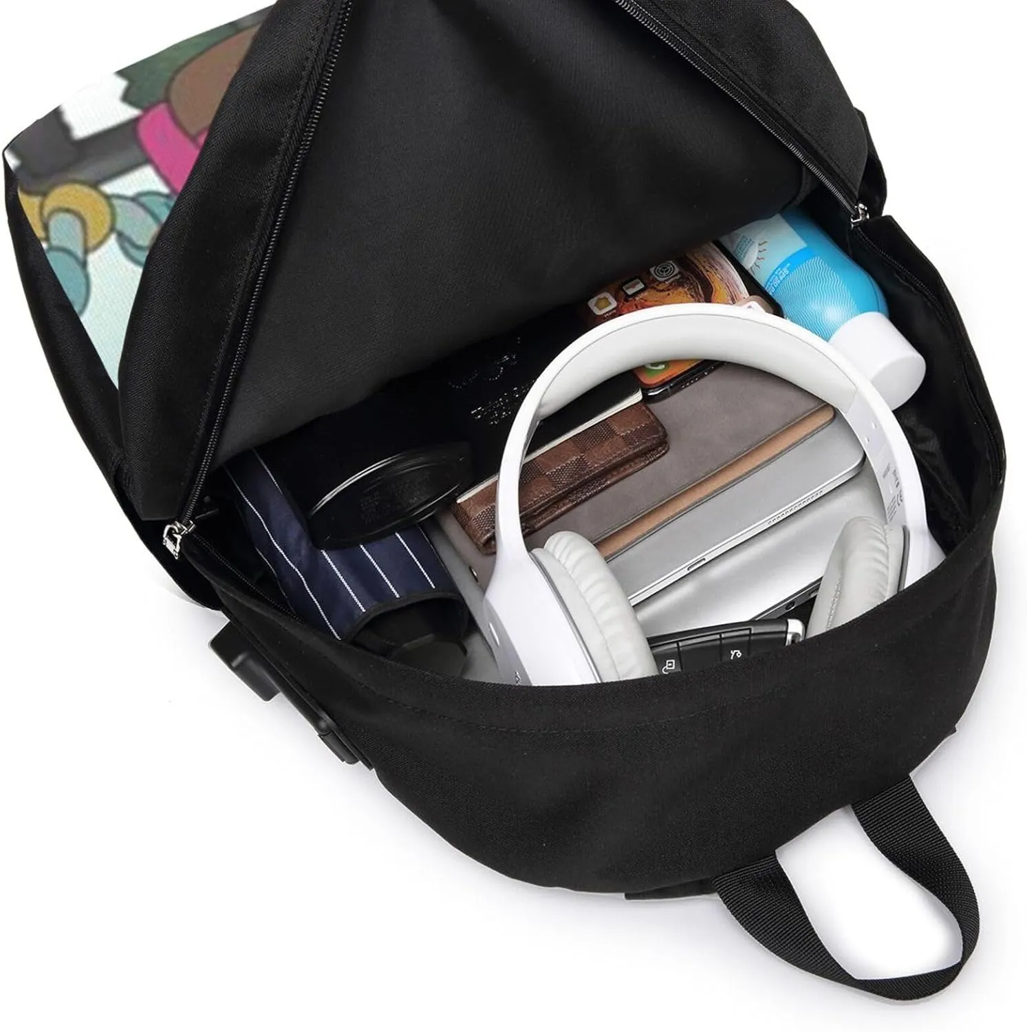 F-antasy Swamp Simple Large Capacity Backpack, The Whole Bag Is Stylish And Lightweight Black