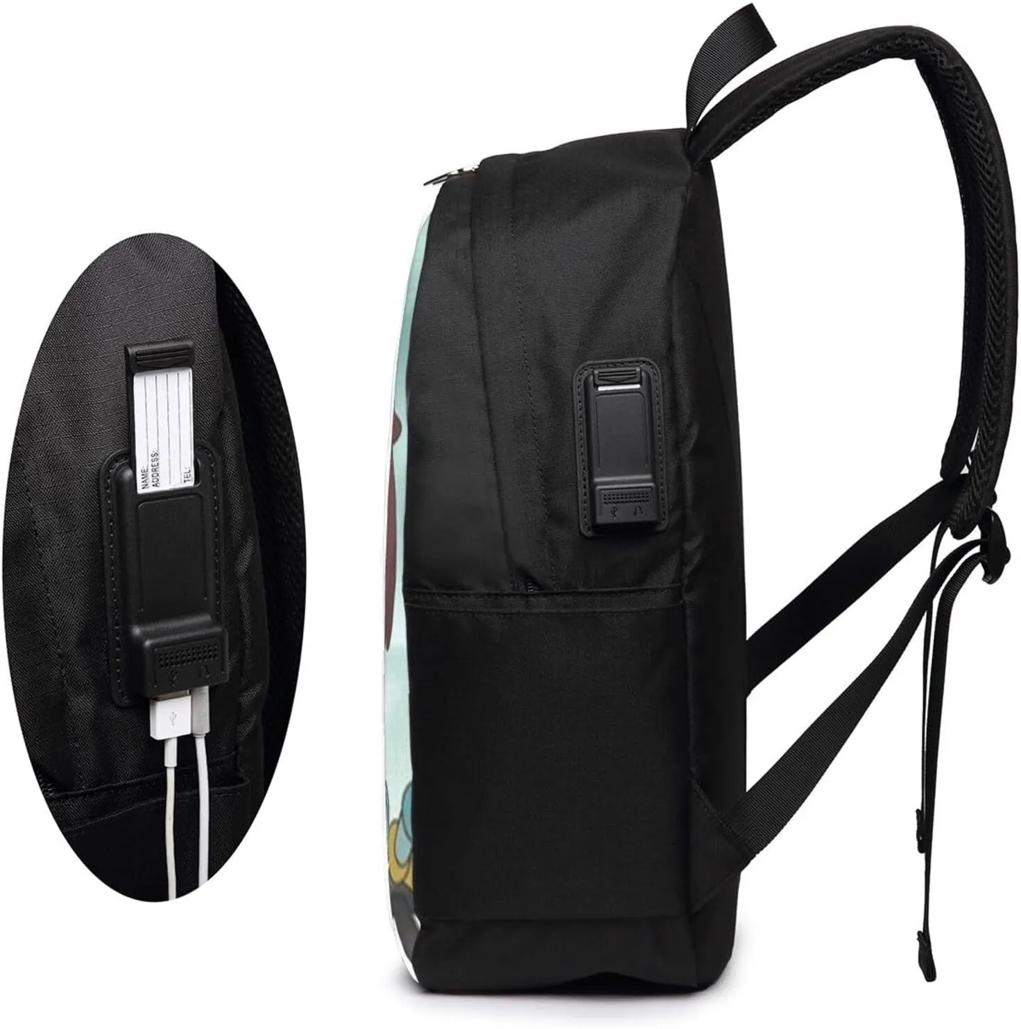 F-antasy Swamp Simple Large Capacity Backpack, The Whole Bag Is Stylish And Lightweight Black