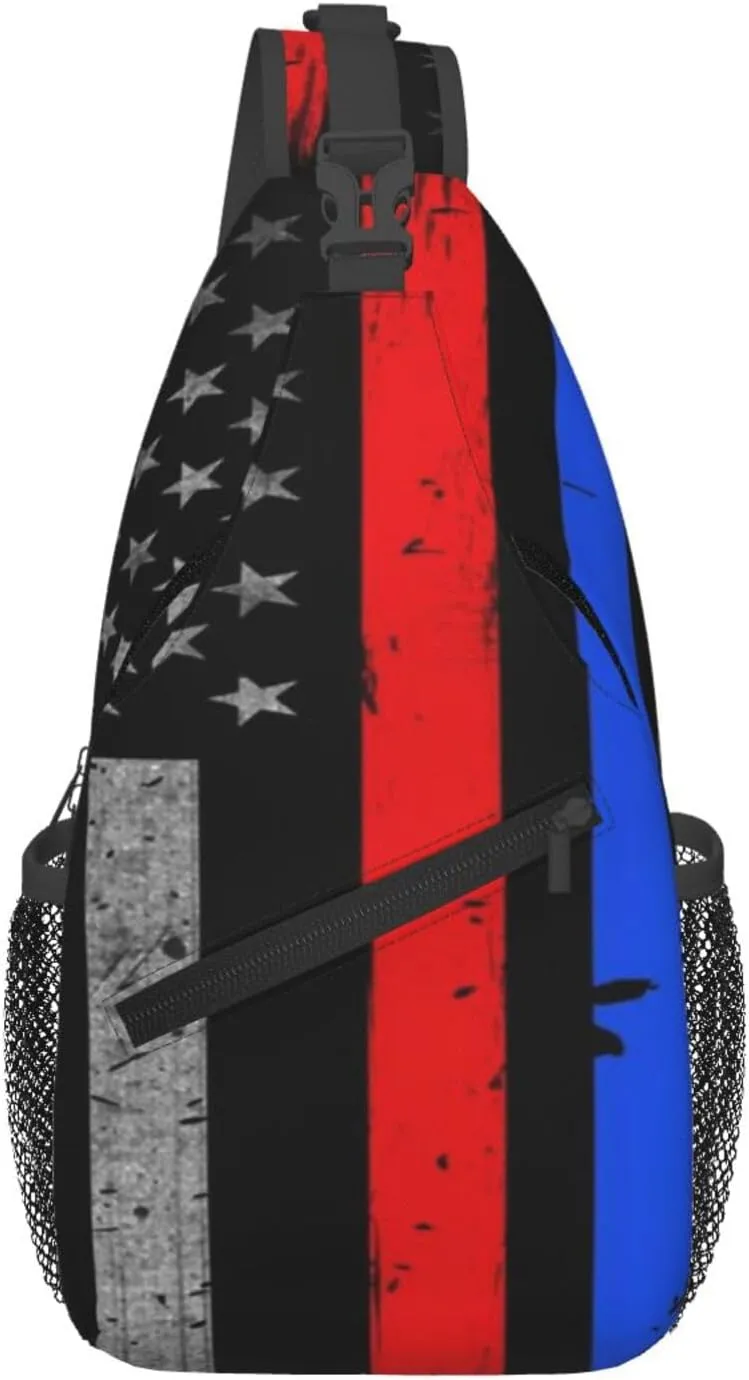 Faith Family Freedom Christian Vintage Usa Flag Sling Bag Chest Bags Casual Crossbody Bag Travel Shoulder Backpack